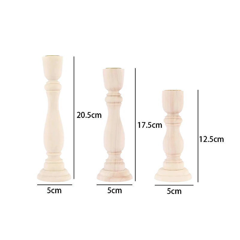 Rustika Ljusstakar i Trä