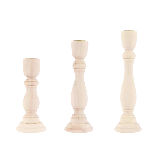 Rustika Ljusstakar i Trä