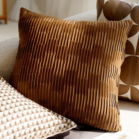 Kuddfodral i Beige & Bruna Toner 45 x 45 cm – Stilfulla Prydnadskuddar i Modern Design