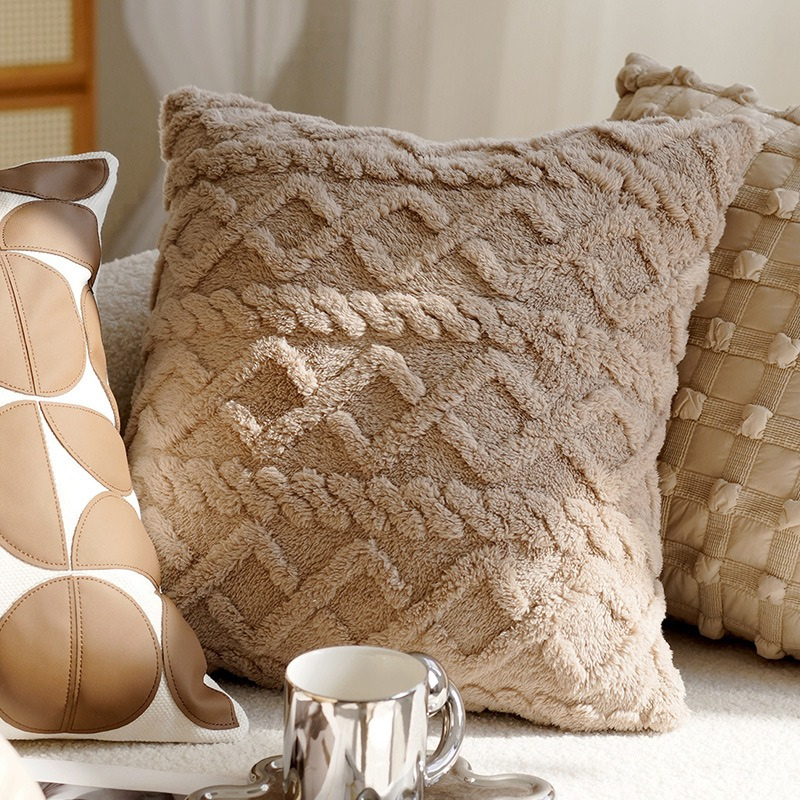 Kuddfodral i Beige & Bruna Toner 45 x 45 cm – Stilfulla Prydnadskuddar i Modern Design