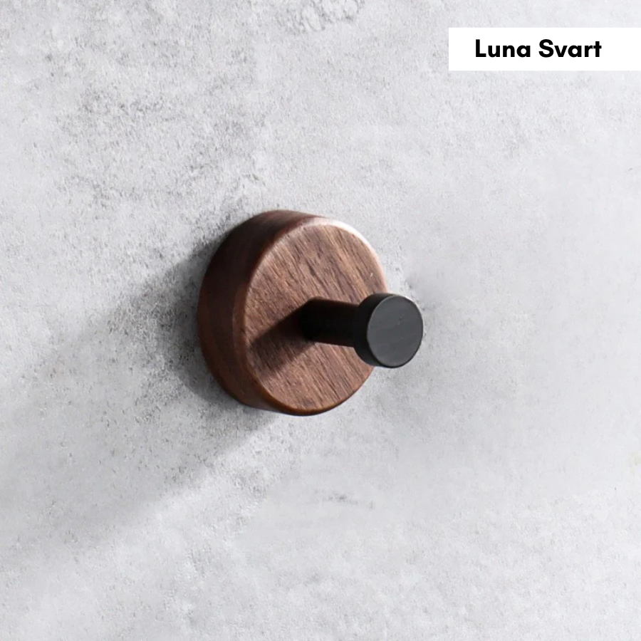 Väggkrok i Valnöt & Metall – Stilren Design för Hemmet