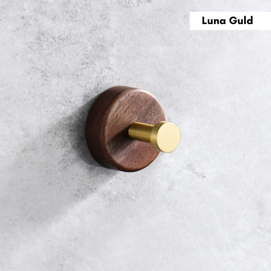 Väggkrok i Valnöt & Metall – Stilren Design för Hemmet