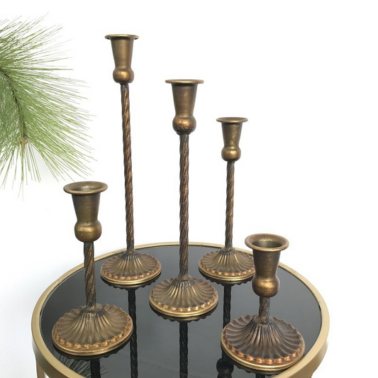 Ljusstake i Klassisk Metallisk Design – 5 Storlekar & 4 Färger